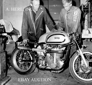Norton 350 Manx 1955 racing motorcycle photo photograph legendary bike - Picture 1 of 1