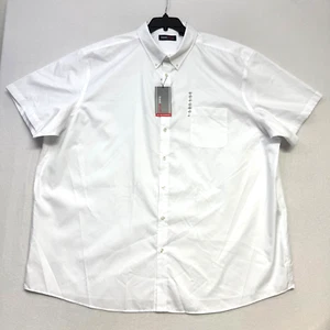 Camicia ROUNDTREE & YORKE uomo 4XT SS travelSMART SS bianca con bottoni nuova con etichetta - Foto 1 di 8