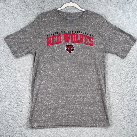 Arkansas State Red Wolves Shirt Adult Medium Gray Champion Athletic Stitched Cover