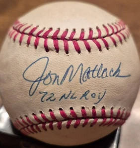 Jon Matlack Signed Charles Feeney Baseball With 72 Nl Roy Autograph - Picture 1 of 6
