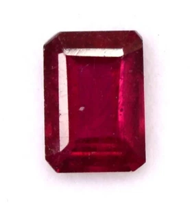 7x5 mm Natural Ruby Octagon Cut 1.28 CTS Faceted Loose Gemstone GF - Picture 1 of 4