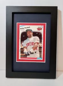 Placa de tarjeta de béisbol Kirby Puckett Minnesota Twins enmarcada 1988 Fleer #19 - Imagen 1 de 4