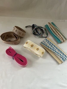 Lot Vintage Assorted Embroidered Fabric Trim 60’s & 70’s MCM - Picture 1 of 4