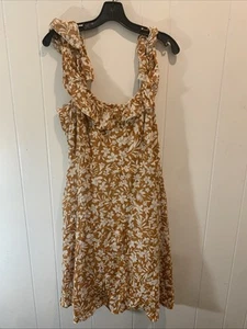 Maxi Vestido Azul Marino Antiguo L Floral Sin Mangas Cottagecore - Imagen 1 de 5