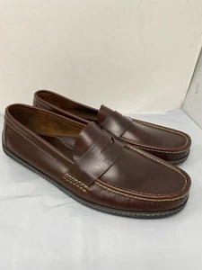 Handsewn Shoe Co. - Men's Leather Bit Loafer Slip On Dark Brown - Size US 14 M - Picture 1 of 8