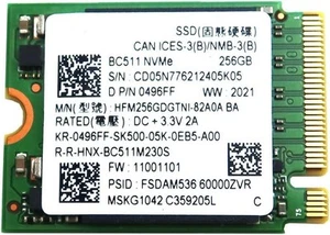 SSD pour ordinateur portable SK Hynix HFM256GDGTNI 82A0A BA | 256 Go | NVMe M.2 excellent état - Photo 1/2