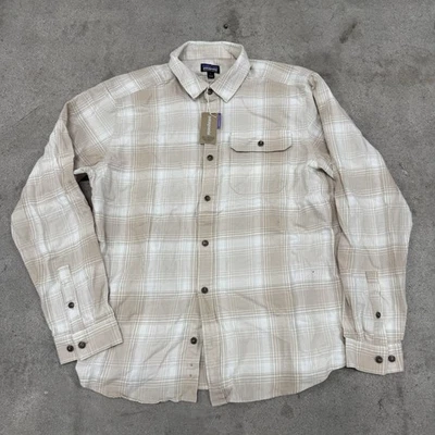 Camisa Patagonia Para Hombres Algodón Orgánico LS Fiordo Franela Cuadros Talla L NUEVA Foto 1 de 4