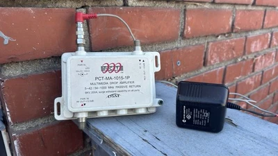 PCT Multimedia Drop RF Amplifier PCT-MA-1015-1P Passive Return w/ Power Supply - Image 1 of 4