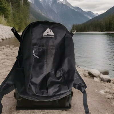 Ozark Trail Backpack  Dual Compartment, Polyester, Black - Image 1 of 2