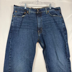 Levi Strauss Co 505 Mens 40x30 Dark Wash Straight Leg Jeans Zip Fly Cotton - Picture 1 of 13