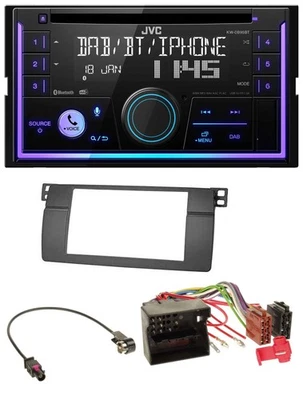 JVC MP3 USB 2DIN DAB Bluetooth CD Autoradio für BMW 3er E46 Profiversion großem - Bild 1 von 4