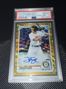 Tyler Soderstrom 2020 1st Bowman Draft Gold Wave Refractor Auto /50 PSA10!!! 🔥 - Picture 1 of 4