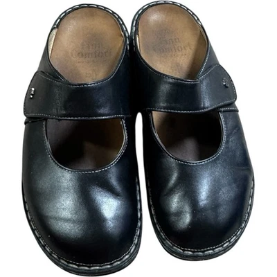 Черные кожаные мулы Finn Comfort Stanford размер 39 - Изображение 1 из 4