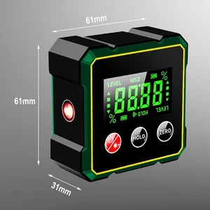 Digitaler Winkelmesser Neigungsmesser mit Laser Wasserwaage Inklinometer Magnet - Bild 1 von 10