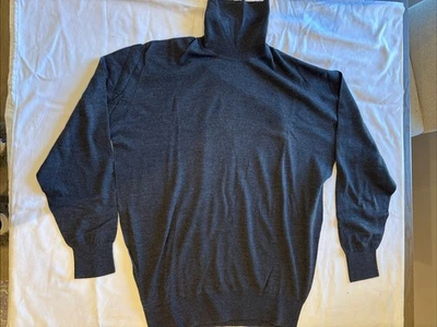 Paul Stuart Nuevo con Etiquetas Lana Cuello Alto Talla Grande Carbón Foto 1 de 4