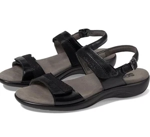 SAS Women's Nudu Midnight Black Slingback Sandals Size 11 Wide Casual Summer NIB - Picture 1 of 10