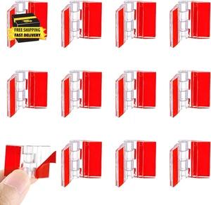12 Piezas Bisagras Plegables Pequeñas Acrílicas, Autoadhesivas Plástico Transparente Piano Mini Trans - Imagen 1 de 8