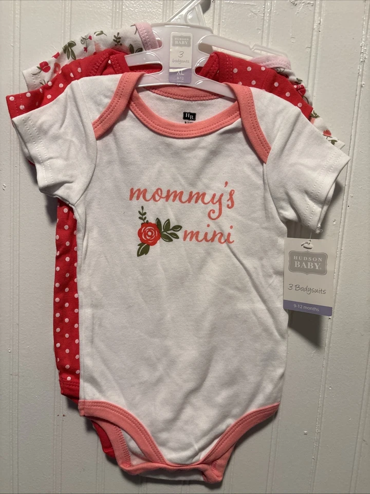 Hudson Baby Unisex Baby Cotton Long-Sleeve Bodysuits Santa Reindeer 3 Pack