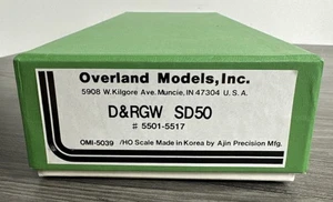 Overland Models HO Brass OMI-5039 SD50 Diesel Locomotive D&RGW Unpainted & NOS! - Picture 1 of 5