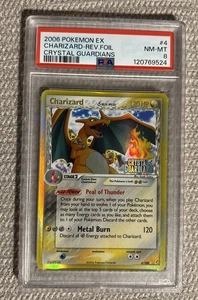 2006 POKEMON EX CRYSTAL GUARDIANS #4 CHARIZARD-REVERSE FOIL PSA 8 - Picture 1 of 2