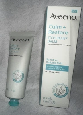 Aveeno Calm+Restore Skin Therapy Itch Relief Balm  Sensitive Skin 4oz New In Box - Image 1 of 4