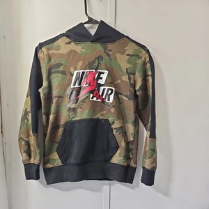 Nike Air Jordan Hoodie Boys Medium 10-12 Years Sweatshirt Pullover Camo Graphic - Picture 1 of 8