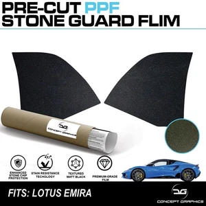 Für Lotus Emira Steinschlagschutz hinten PPF Text Matt Schwarz Lackschutz Folie - Bild 1 von 3