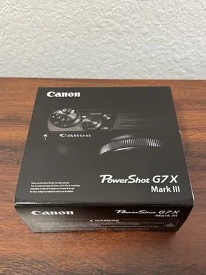 Canon PowerShot G7 X Mark III 20.1MP Point & Shoot Digital Camera Black US *NEW* - Image 1 of 4