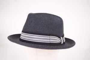 Wigens NWT Italy 100% Wool Gray Trendy Hat/Fedora *Size: Large, 59, 7 & 3/8ths* - Picture 1 of 12