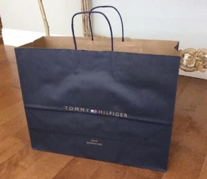 1-Authentische Tommy Hilfiger Large16x12 Zoll Träger Papier Raffia Griff Geschenktüte Neu! - Bild 1 von 1
