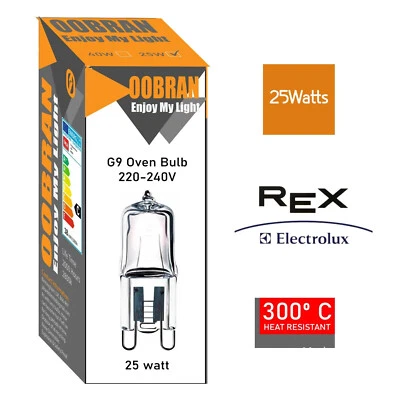 New AEG 25watt G9 socket Halogen Oven Cooker Lamp Light Bulb - Image 1 of 4