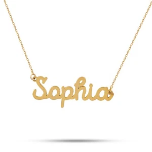 925 Sterling Silver Dainty Custom Name Necklace Personalized Name Plate Jewelry - Picture 1 of 7