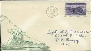 1944 WW2 Patriotic Sherman Unlisted Green Naval Ship Engraving - Picture 1 of 1
