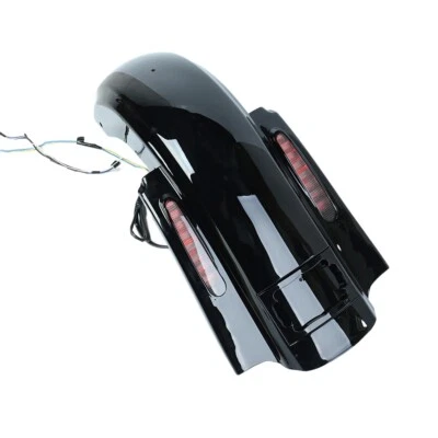 CVO No Cut Stretched Rear Fender w LED + Wire Harness for Harley Touring 09-2020 Foto 1 de 4