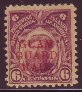 GUAM - GUARD MAIL - M9 ( 6c w Red Ovpt ) - MARGINS ALL THE WAY AROUND - NICE !! - Picture 1 of 2