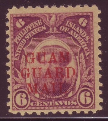 GUAM - GUARD MAIL - M9 ( 6c w Red Ovpt ) - MARGINS ALL THE WAY AROUND - NICE !! - Image 1 of 2