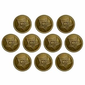 10 USSR SOVIET RUSSIAN CAMOUFLAGE BUTTONS 21MM STAR WITH HAMMER AND SICKLE - Picture 1 of 2