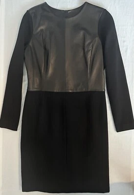 Vestido Antonio Melani Manga Larga Cuero Genuino, Talla 8 Foto 1 de 4