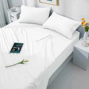 Bed Sheet Set Queen Size 16 Inches Deep Pocket 1800 Thread Count 100% Microfiber - Picture 1 of 12