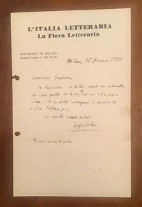 Lettera autografa di Sergio Solmi - Imagen 1 de 1