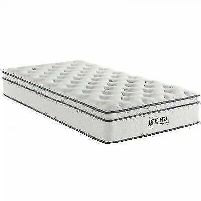 Modway AMZ-5768-WHI Jenna 10" Innerspring Pillow Top Matress