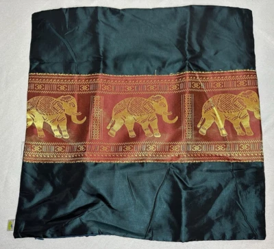 Sam Well Throw Pillow Cover Thai Elephants 17 X 17  - Image 1 of 4