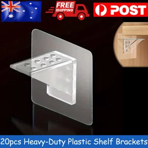 20PCS Floating Support SelfKitchen Heavy Duty Bathroom Shelf Bracket Drill-Free - Picture 1 of 11