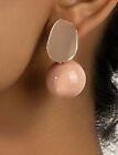 Women Round Ball Drop Earings Dusty Pink/ Perfect for any occasion