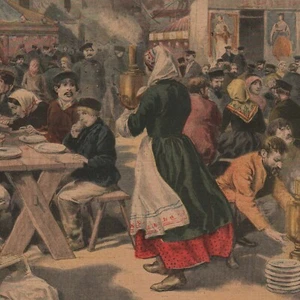 Russie - Couronnement Banquet populaire - - Gravure de presse 1897 - Bild 1 von 2