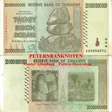 SIMBABWE /ZIMBABWE 20 Billionen Dollars 2008 P. 8 (VF-F) 6182# Gebraucht used..