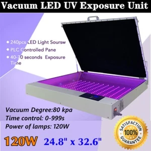 USA 120W Vacuum LED UV Exposure Unit Machine Tabletop Precise 24.8in x 32.6in - Picture 1 of 12