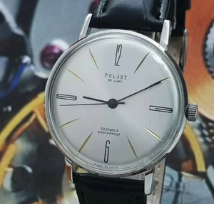 Poljot De LUXE Ultra SLIM 23 Jewels 2209 Soviet Vintage Men's Watch USSR - Picture 1 of 12