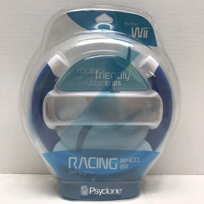 New Psyclone Wii Game Racing Wheel Race Friendly Blue Rubber Grips Free Ship - Image 1 of 4