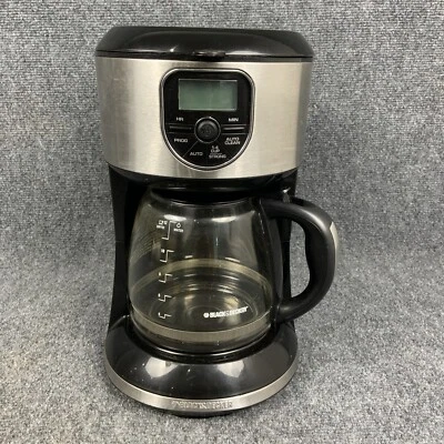 Black & Decker CM4000S Coffeemaker 12-Cup Programmable Coffee Maker Silver WORKS - Image 1 of 4